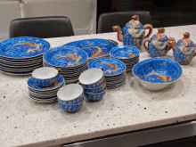 Chinese Cloisonné Dragon Place Setting for 8