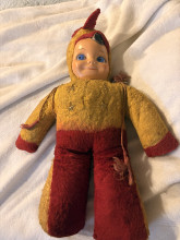 Antique military themed boy doll 