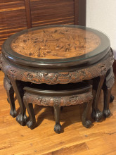 Mesa de te China tipo nido , de principios del siglo XX