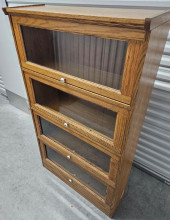 Barrister (Lawyer) Bookcase Glass Doors Bookshelf Book Case Shelf