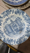 Blue Transferware Plate