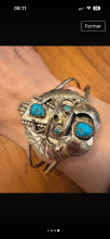 Native American Turquoise and Silver Cuff Bracelet