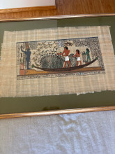 Framed Egyptian Papyrus Artwork