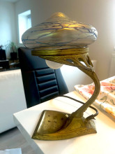 Art Nouveau Glass Table Lamp